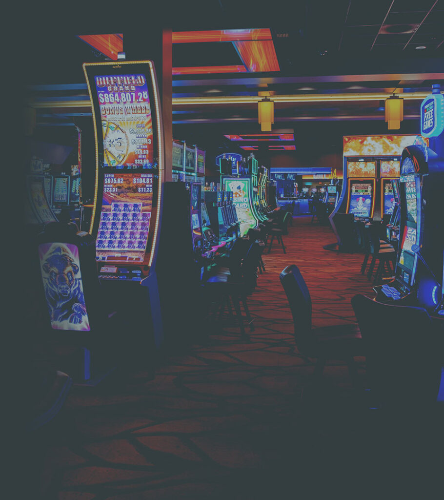 blurred slot machines