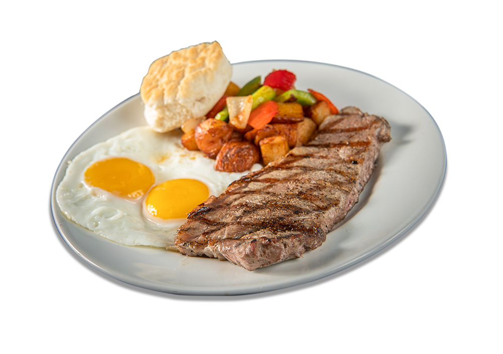 steak and eggs