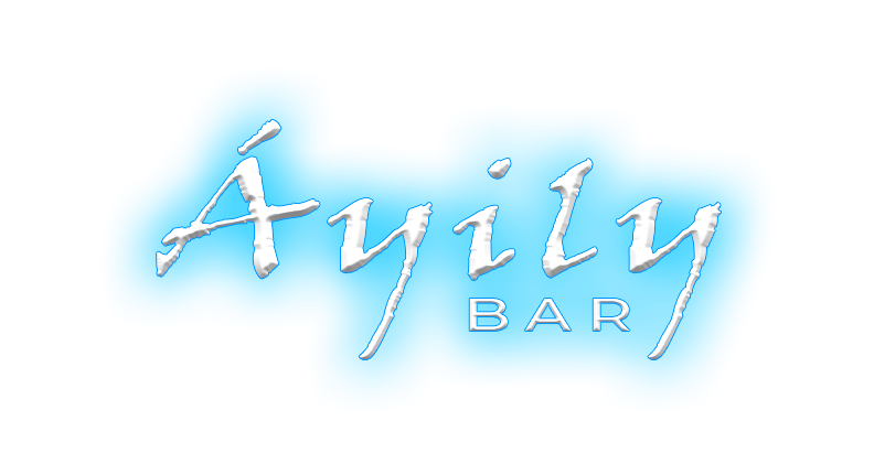 blue and white ayily bar