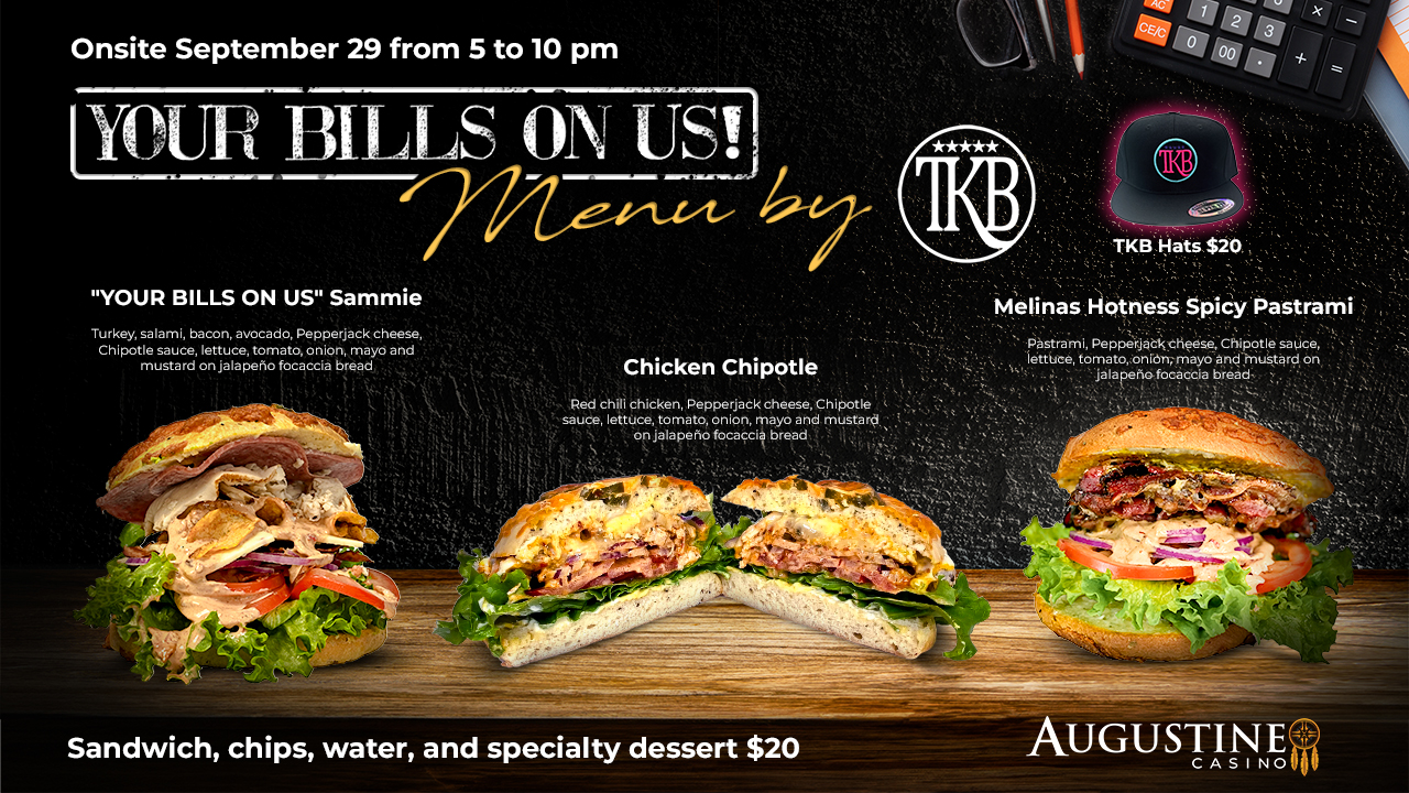 TKB menu Your Bills On Us